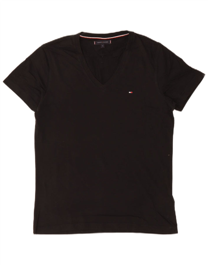 Tommy Hilfiger Herren T-Shirt Top Medium Schwarz Baumwolle