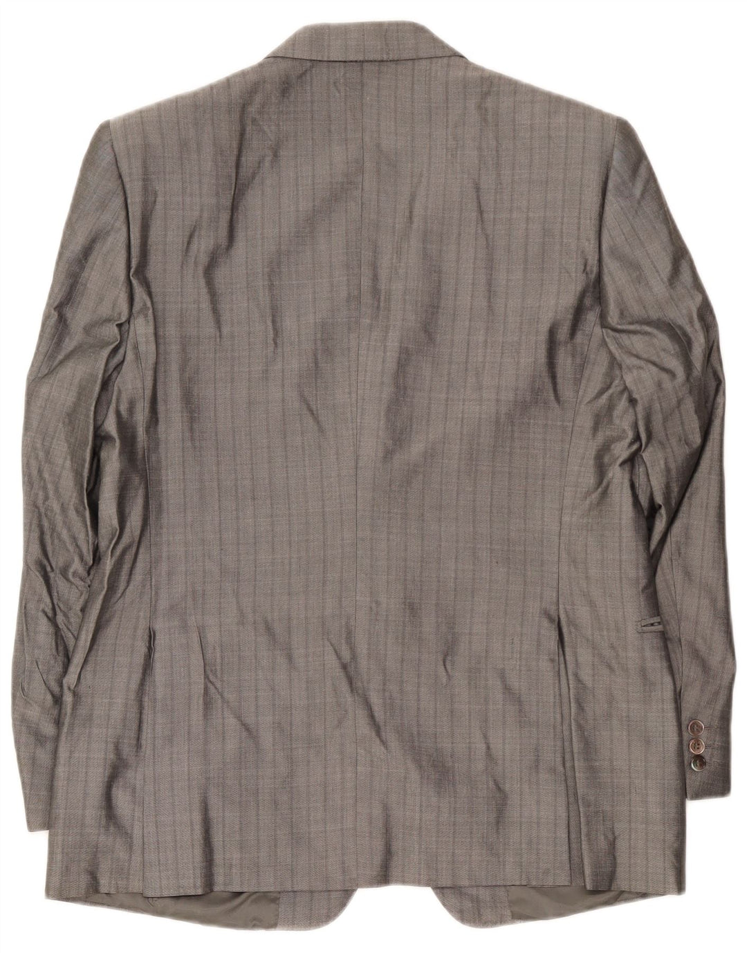 Pierre Cardin Herren-Blazer mit 2 Knöpfen, UK 38, mittelgrau, gestreift, Seide