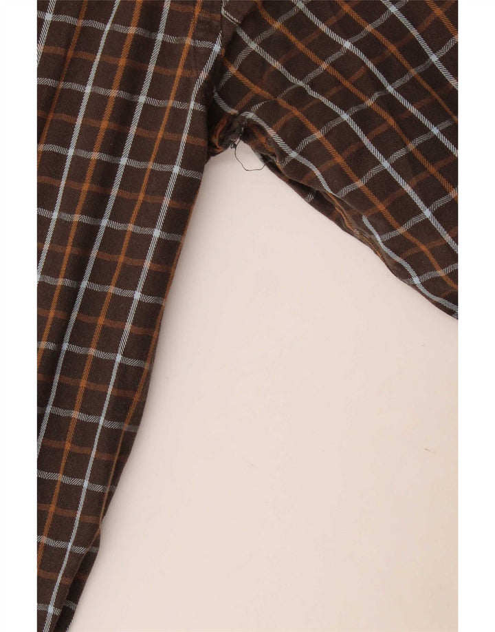 Barbour Herren-Flanellhemd, groß, braun, kariert, Baumwolle