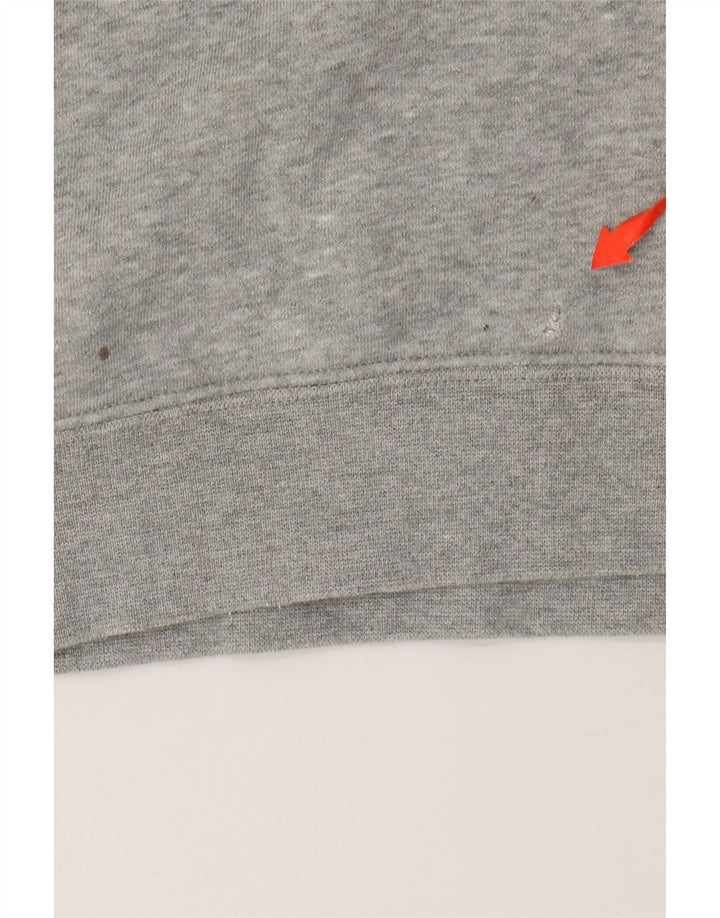 NIKE Damen-Pullover mit übergroßem grafischem Kapuzenpullover, Gr. 6, XS, grau gefleckte Baumwolle