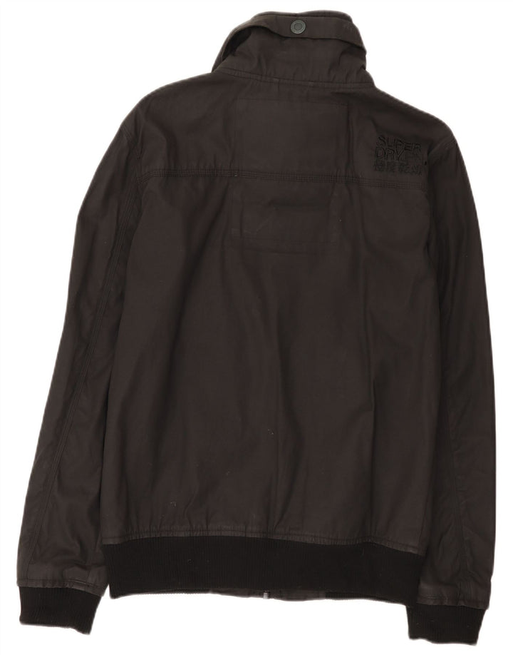 Superdry Herren Bomberjacke UK 38 Mittelschwarze Baumwolle