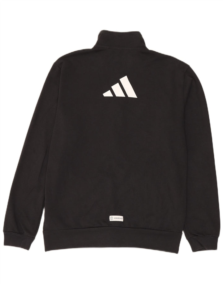 Adidas Herren Aeroready Graphic Trainingsanzug Top Jacke Medium Schwarz Polyester