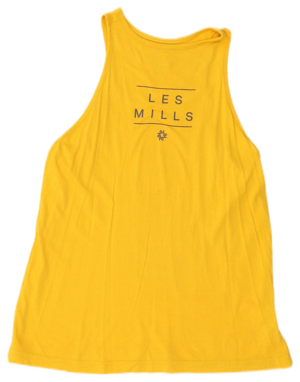 Reebok Damen Les Mills Graphic Vest Top UK 8/10 Small Gelb