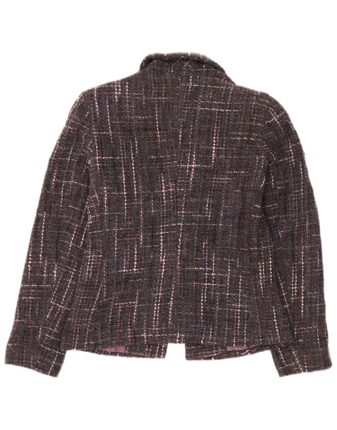 Marks & Spencer Damen-Blazer mit 1 Knopf, Gr. 10, klein, grau kariert