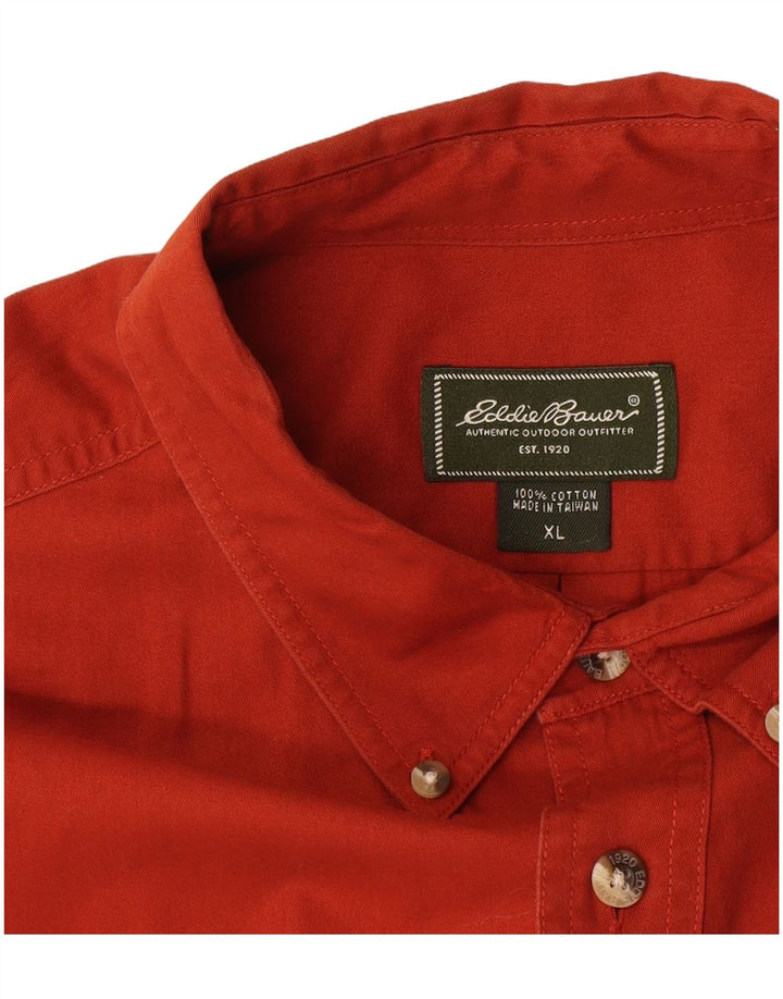 Eddie Bauer Herrenhemd XL Braun Baumwolle