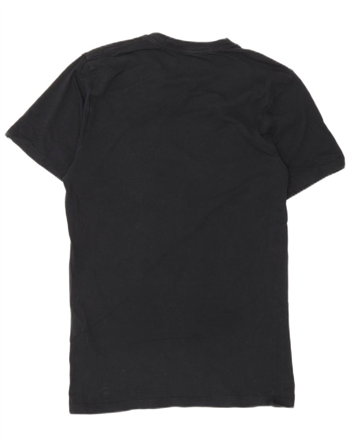 VANS Herren Custom Fit Grafik T-Shirt Top Small Schwarz Baumwolle