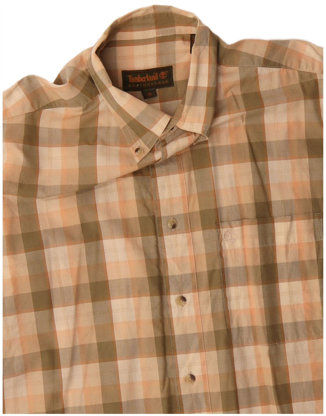 TIMBERLAND Herren-Hemd aus Baumwolle mit mittlerem Khaki-Karomuster