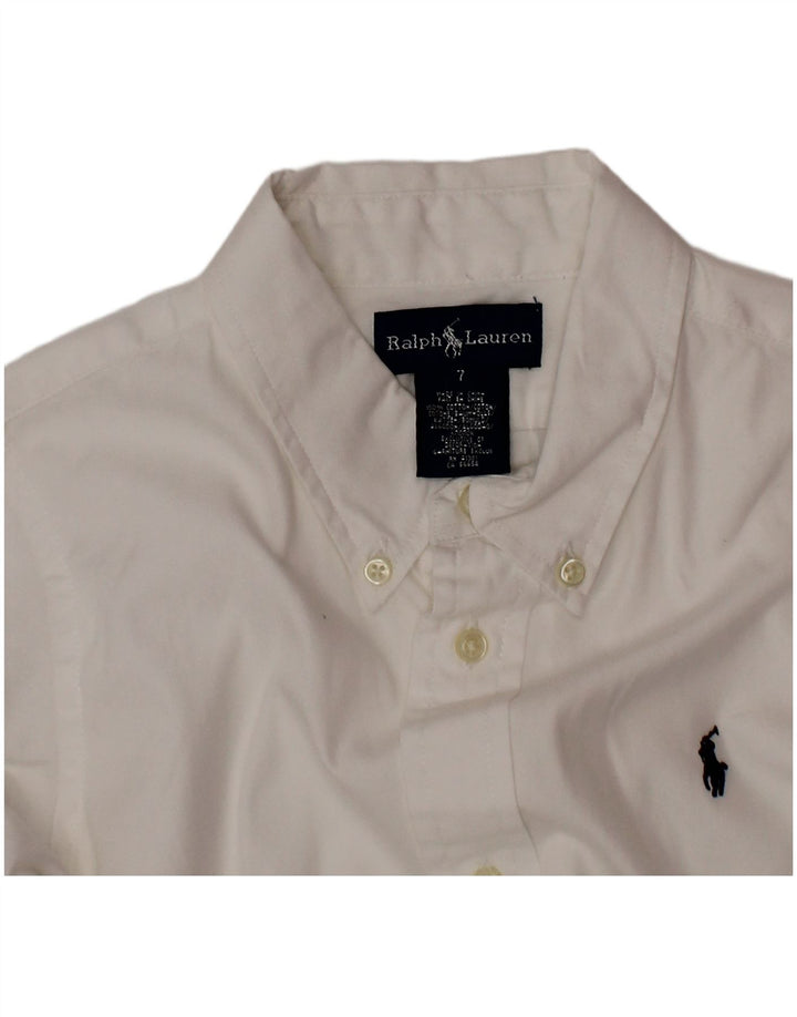Ralph Lauren Hemd für Jungen, 6–7 Jahre, weiße Baumwolle
