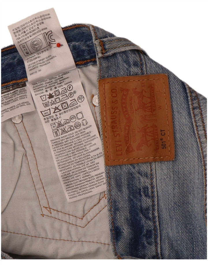 Levi's Damen 501 CT Distressed Straight Jeans W26 L29 Blau