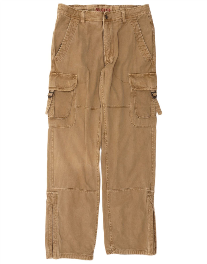 Blustaff Herren gerade Cargohose IT 52 XL W38 L34 Beige Baumwolle