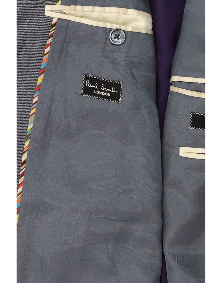 Paul Smith Herren 1-Knopf-Blazerjacke UK 38 Mittelgrau