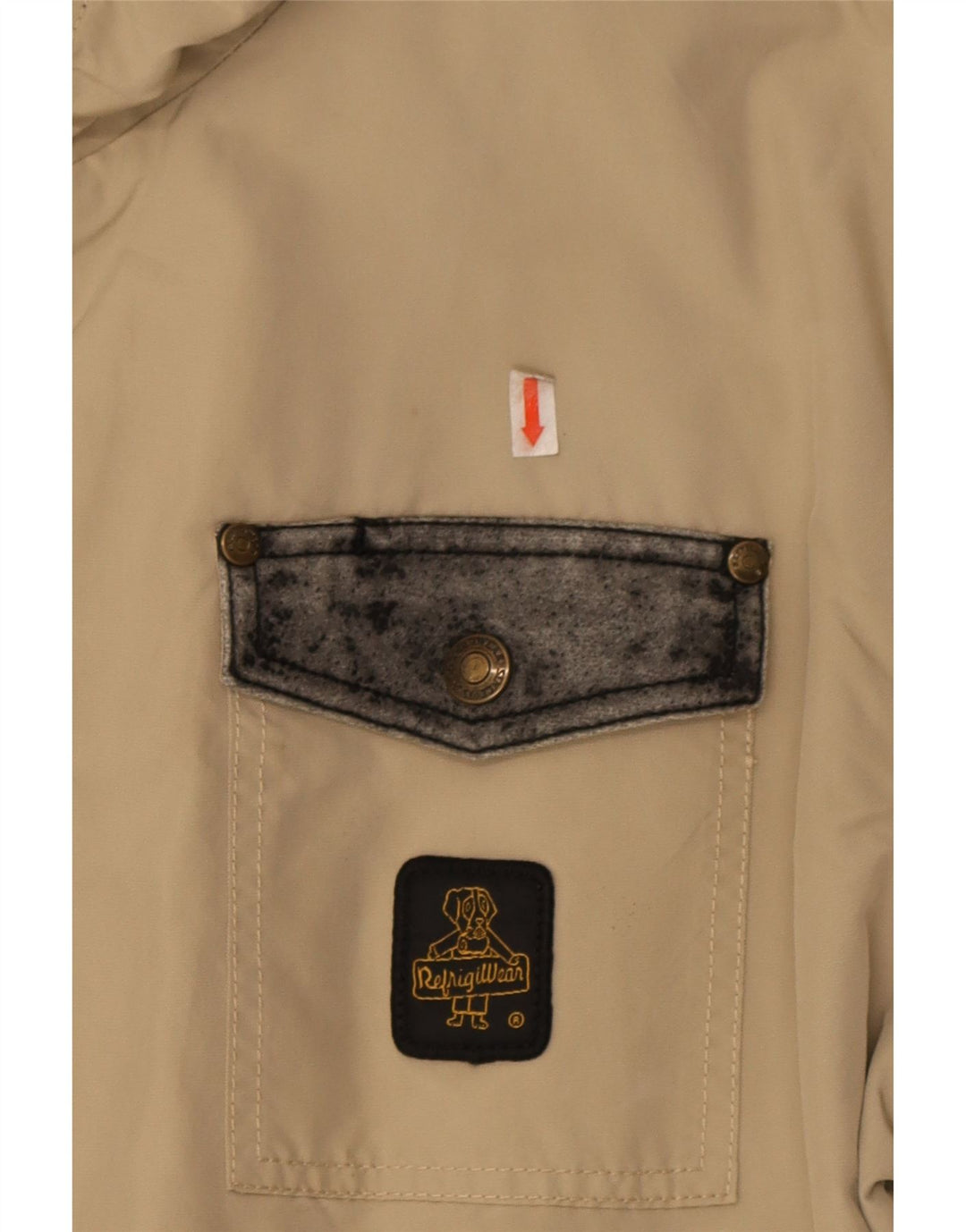 Refrigiwear Herren Bomber Regenjacke UK 42 2XL Beige Farbblock