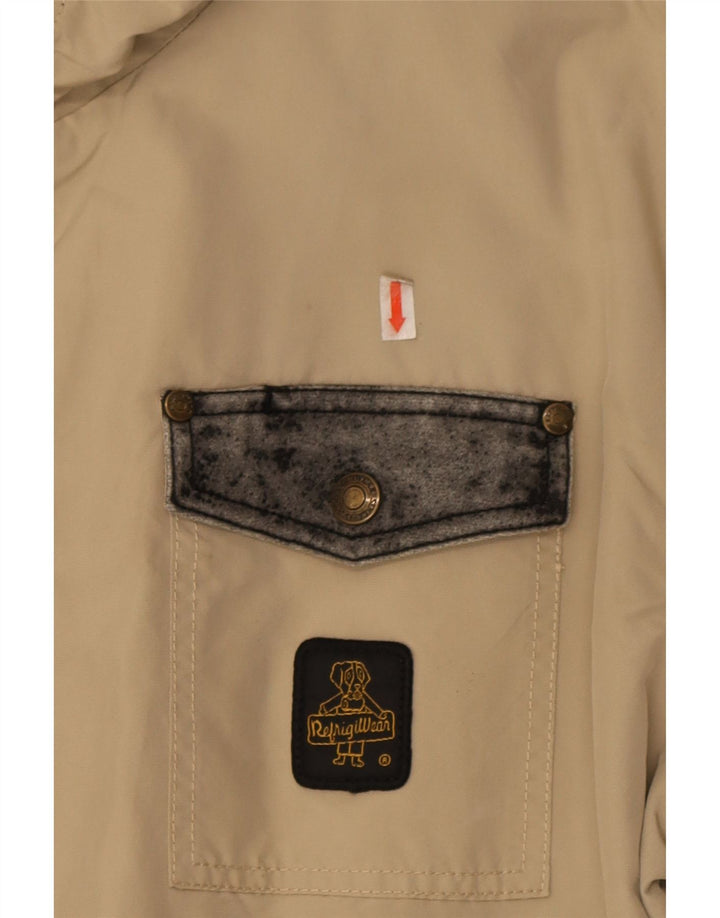 Refrigiwear Herren Bomber Regenjacke UK 42 2XL Beige Farbblock