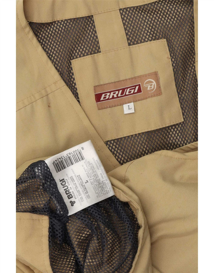 Brugi Herren Utility Gilet UK 40 Large Khaki Polyester
