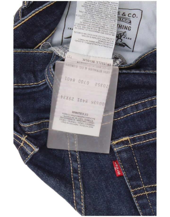 Levi's Damen Straight Jeans W29 L28 Marineblaue Baumwolle