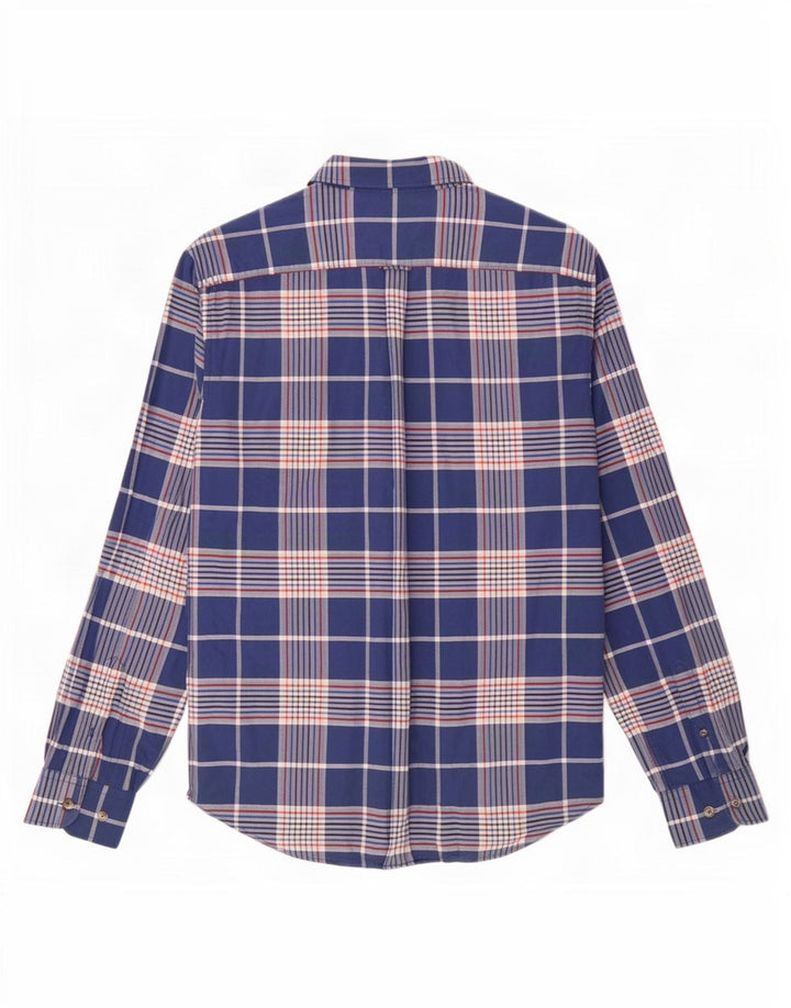 Ben Sherman Herrenhemd, groß, marineblau, kariert, Baumwolle