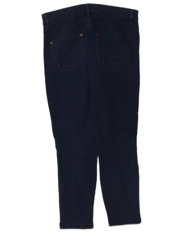 Oasis Damen Capri-Jeans UK 12 Medium W28 L22 Marineblau Baumwolle