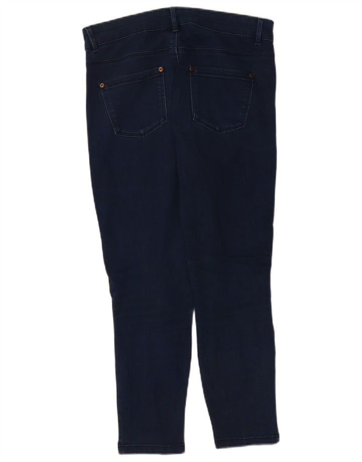 Oasis Damen Capri-Jeans UK 12 Medium W28 L22 Marineblau Baumwolle