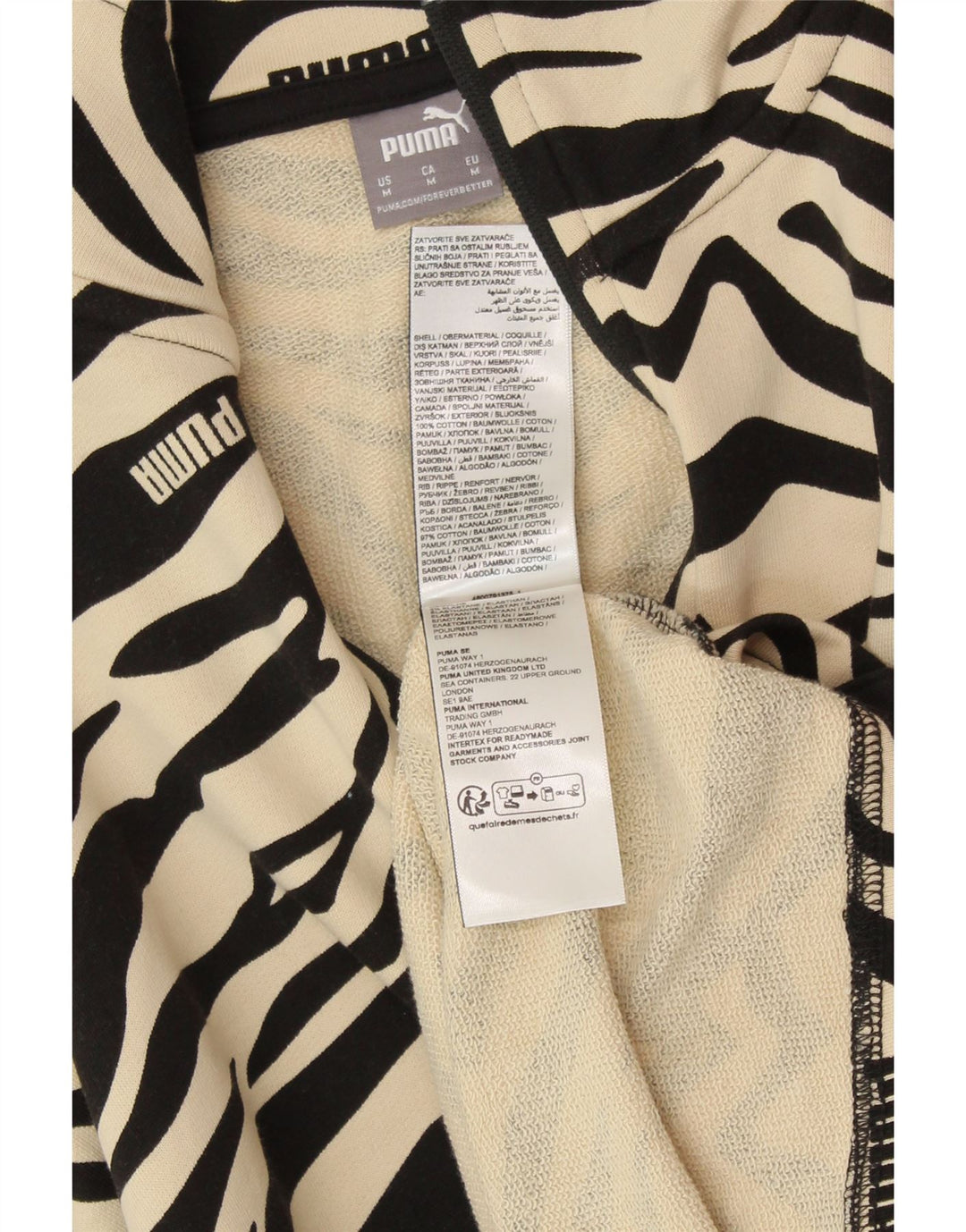 PUMA Damen Übergroßer Sweatshirt-Pullover UK 14 Medium Off White