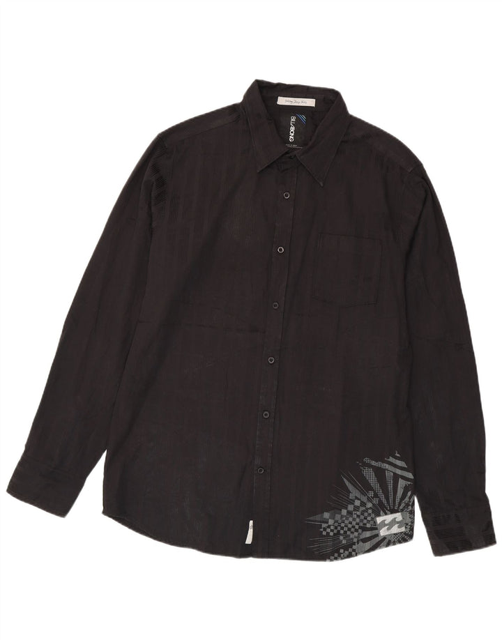 Billabong Mens Graphic Shirt XL Schwarz gestreift Polyester