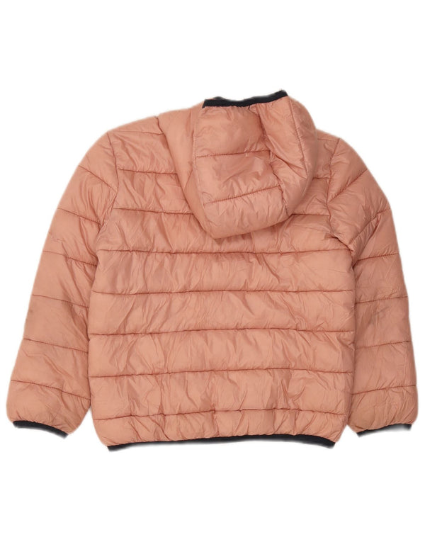 Champion Wattierte Jacke mit Kapuze für Mädchen, 5–6 Jahre, XS, Rosa, Polyester