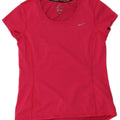 Nike Damen Dri Fit T-Shirt Top UK 12 Mittelrosa Polyester