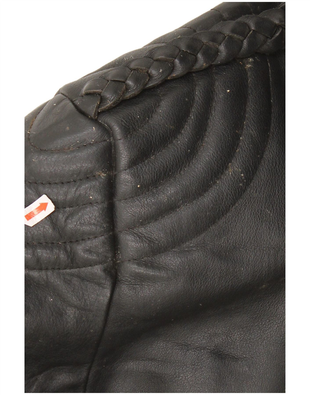 Vintage Damen Leder Bikerjacke UK 22 3XL Schwarzes Leder