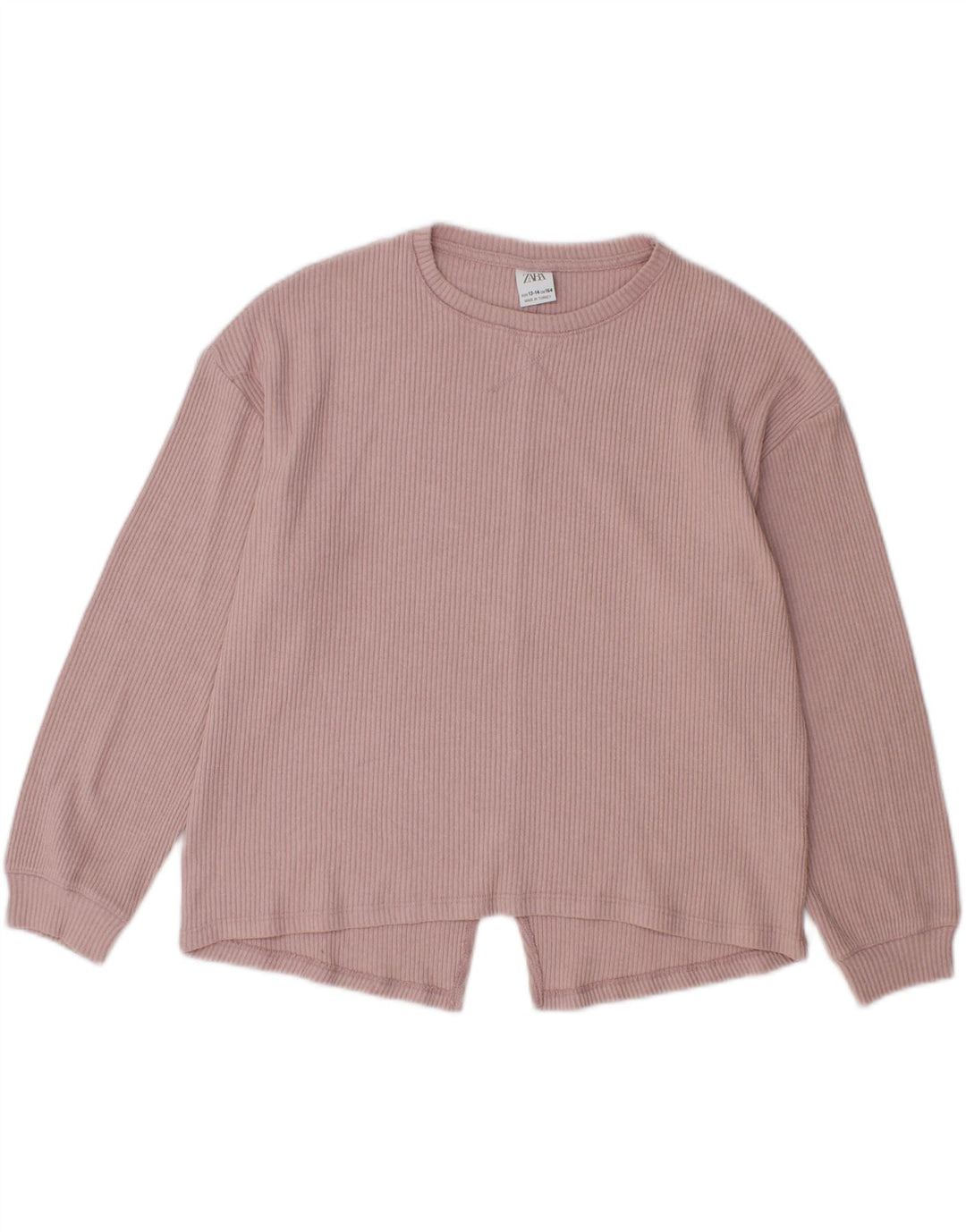ZARA Girls Top Long Sleeve 13-14 Years Pink Polyester Vintage Zara and Second-Hand Zara from Messina Hembry 