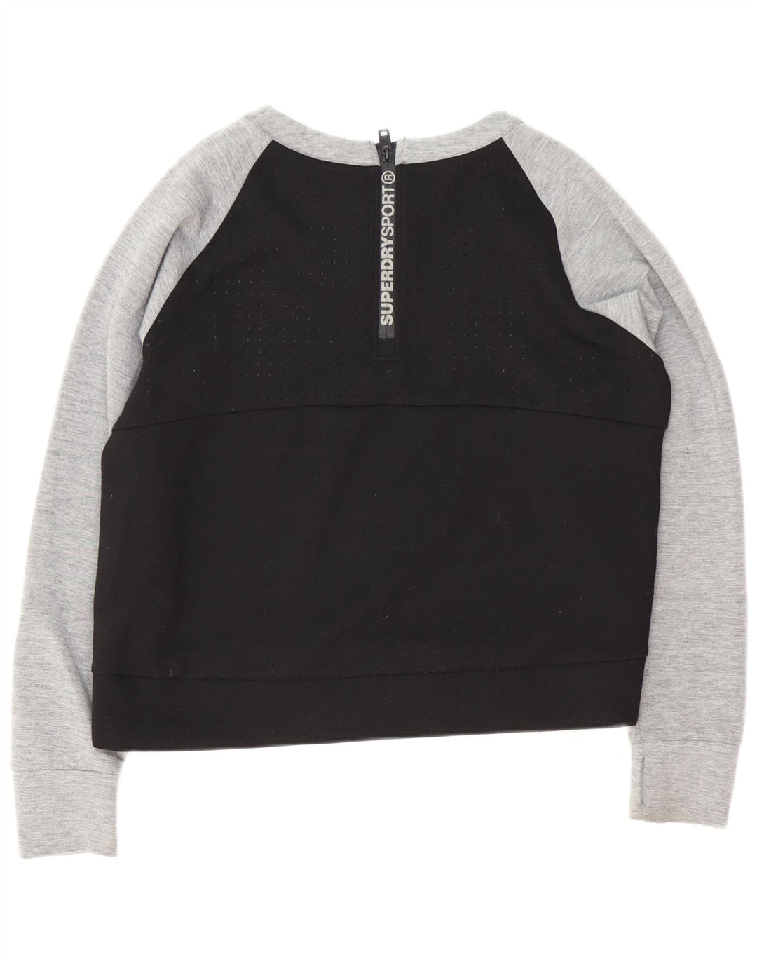 Superdry Grafik-Sweatshirtpullover für Damen, UK 16, Größe L, Schwarz, Farbblock