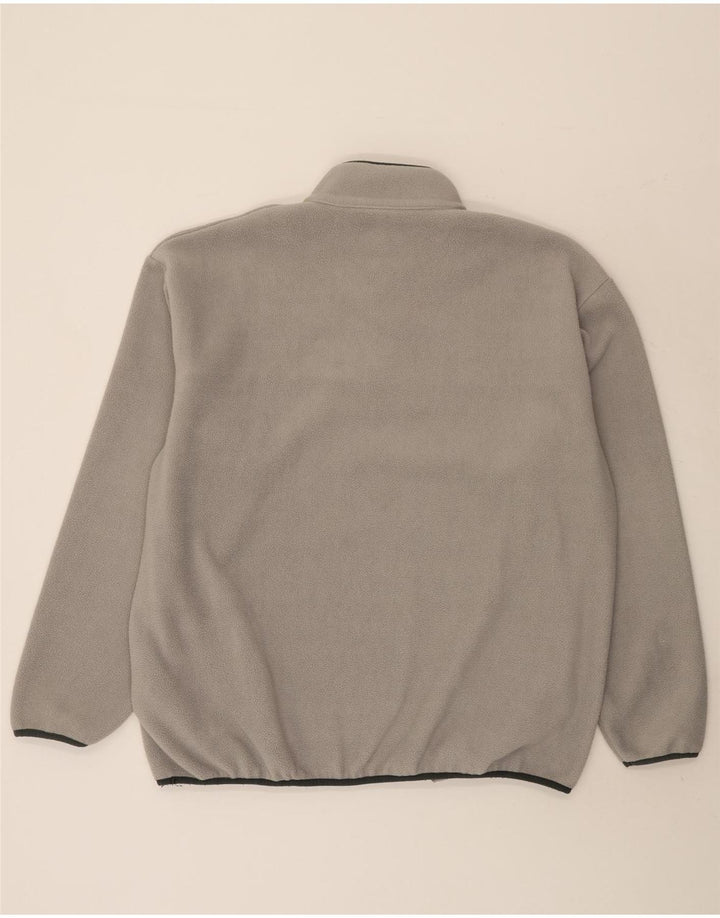 Champion Herren-Fleecepullover mit Knopfkragen, Größe L, Grau, Polyester
