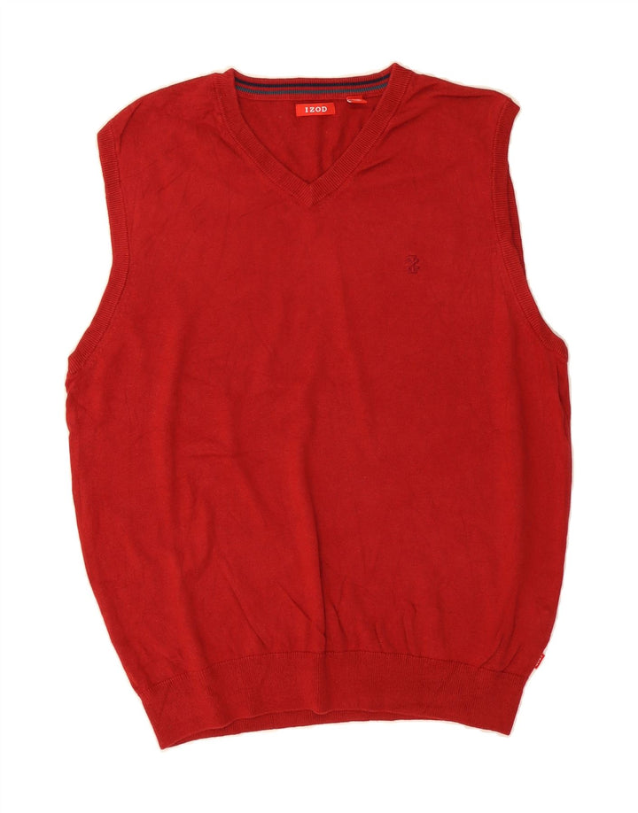 IZOD Mens Vest Tank Top Medium Red Cotton Vintage Izod and Second-Hand Izod from Messina Hembry 