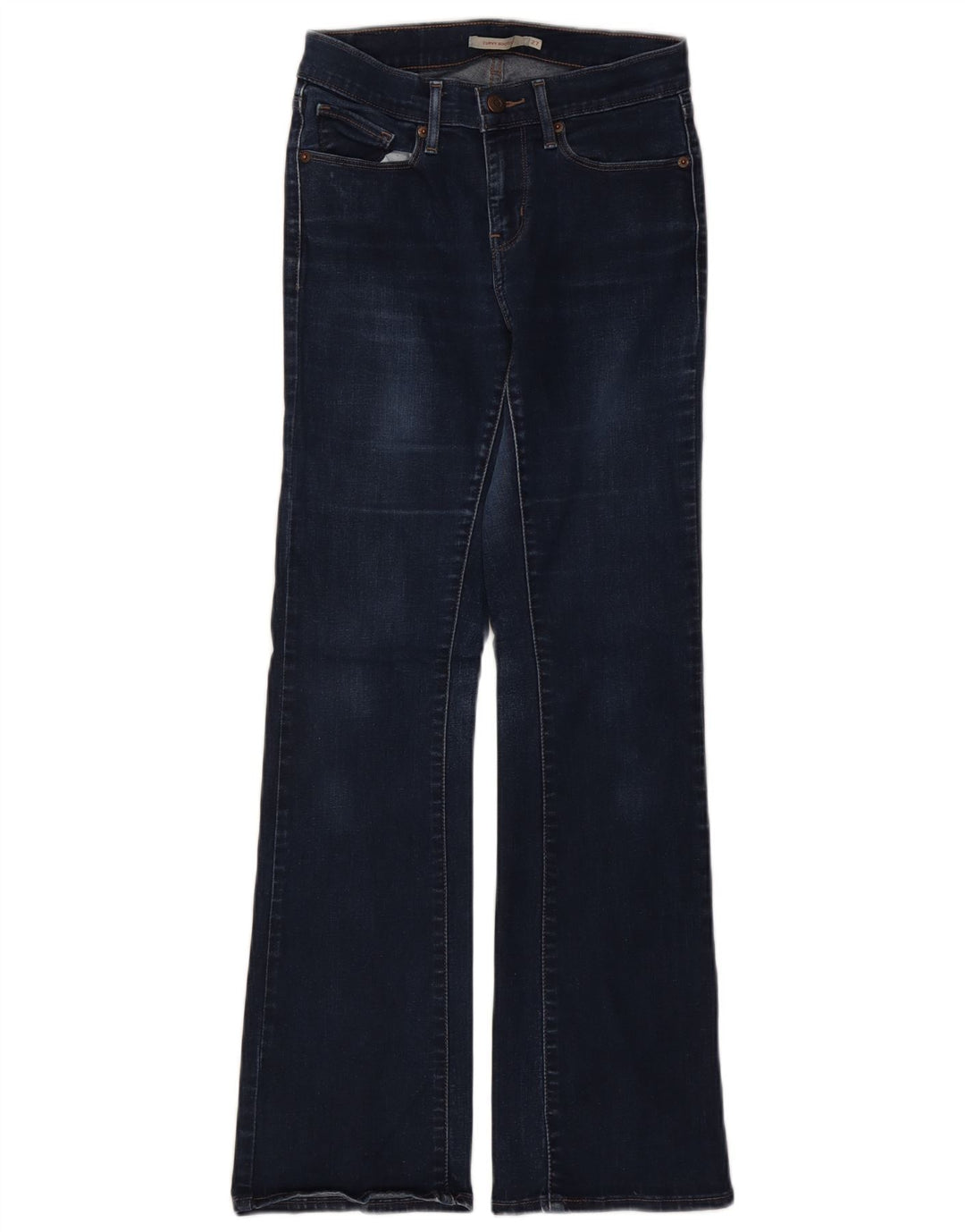 Levi's Damen Curvy Bootcut Jeans W27 L32 Marineblau Baumwolle