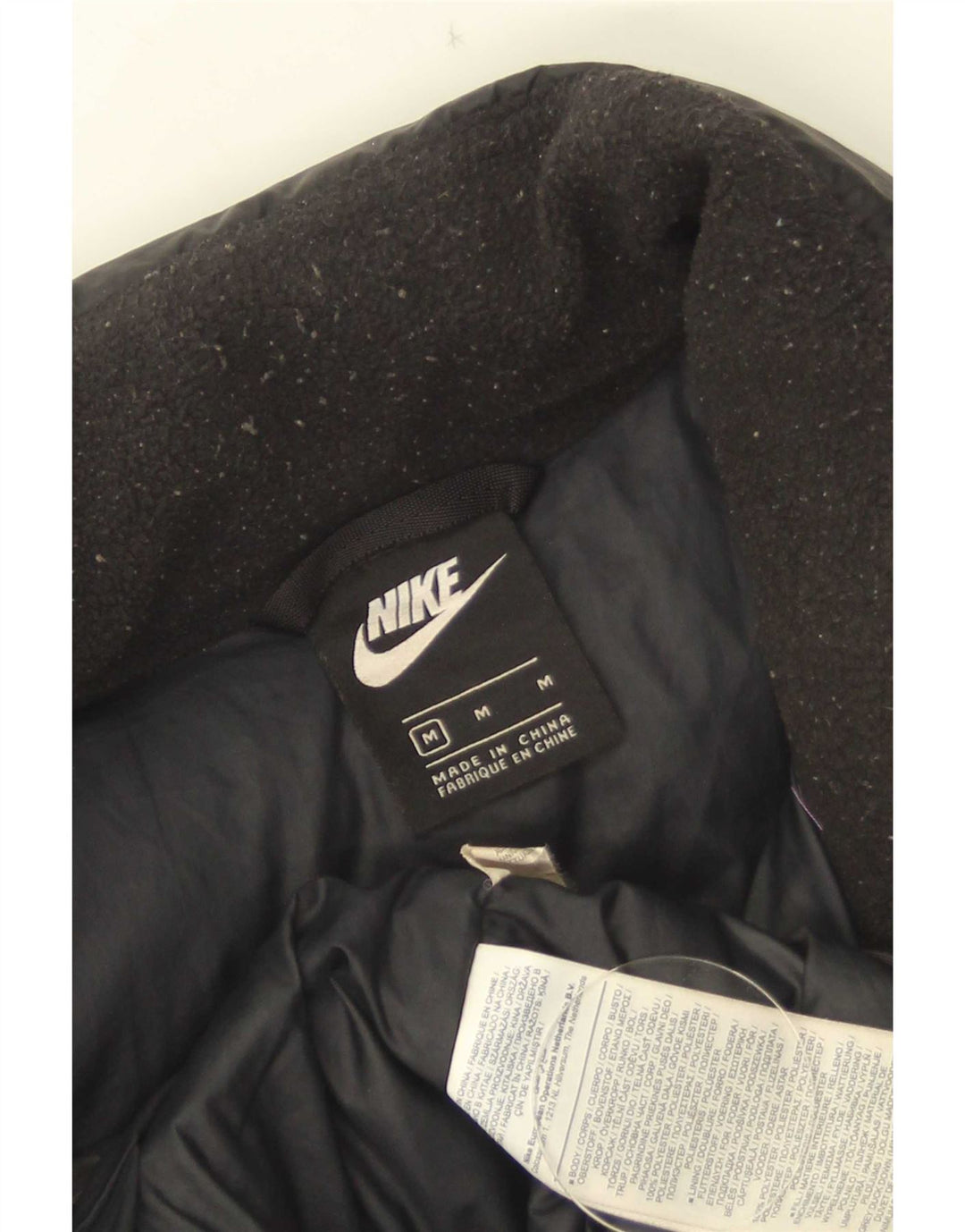 Nike Herren Wattierte Weste UK 38 Medium Schwarz Polyester
