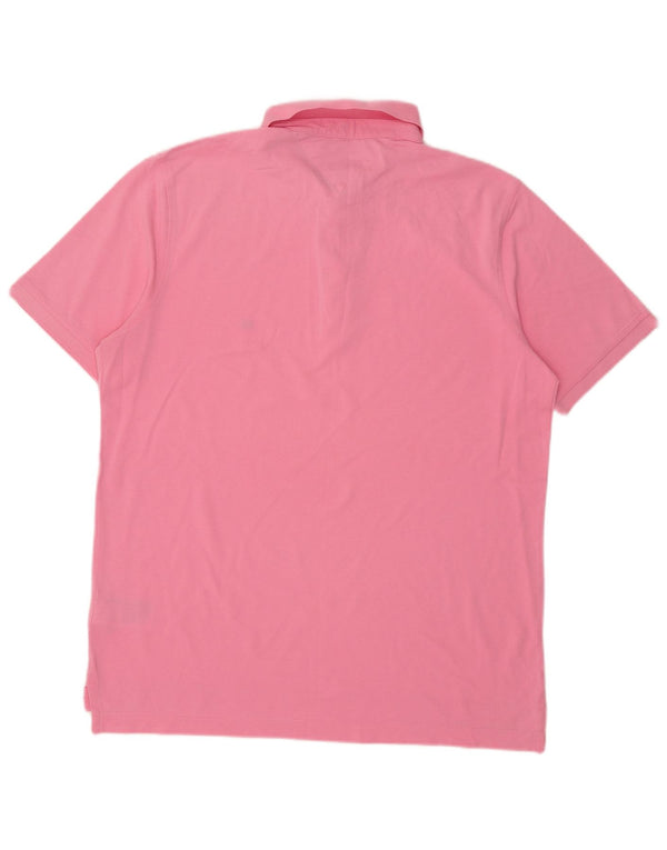 Tommy Hilfiger Herren Slim Fit Poloshirt 2XL Rosa Baumwolle