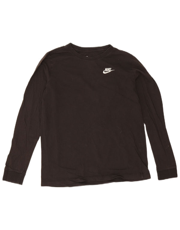 Nike Jungen-Top, langärmelig, 13–14 Jahre, XL, schwarze Baumwolle