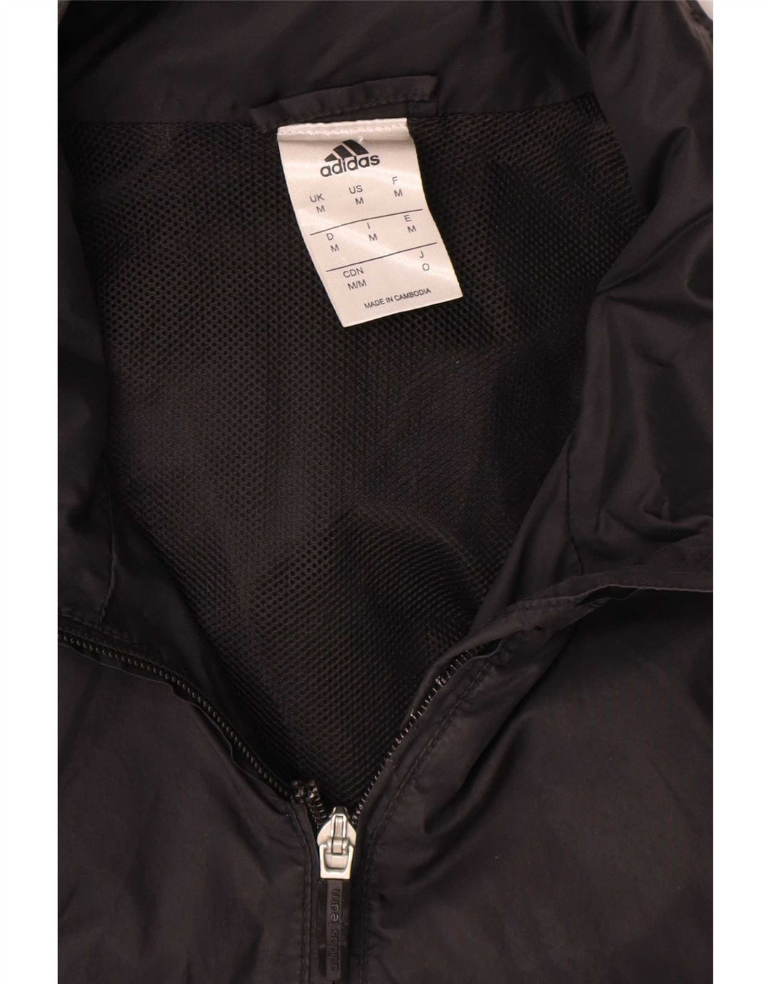 Adidas Herren Regenjacke mit Kapuze UK 38 Medium Schwarz Polyamid