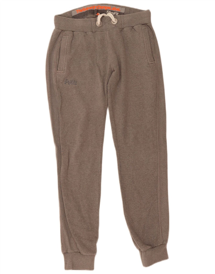 Superdry Damen-Trainingshose, Jogginghose, UK 14, mittelgrau meliert