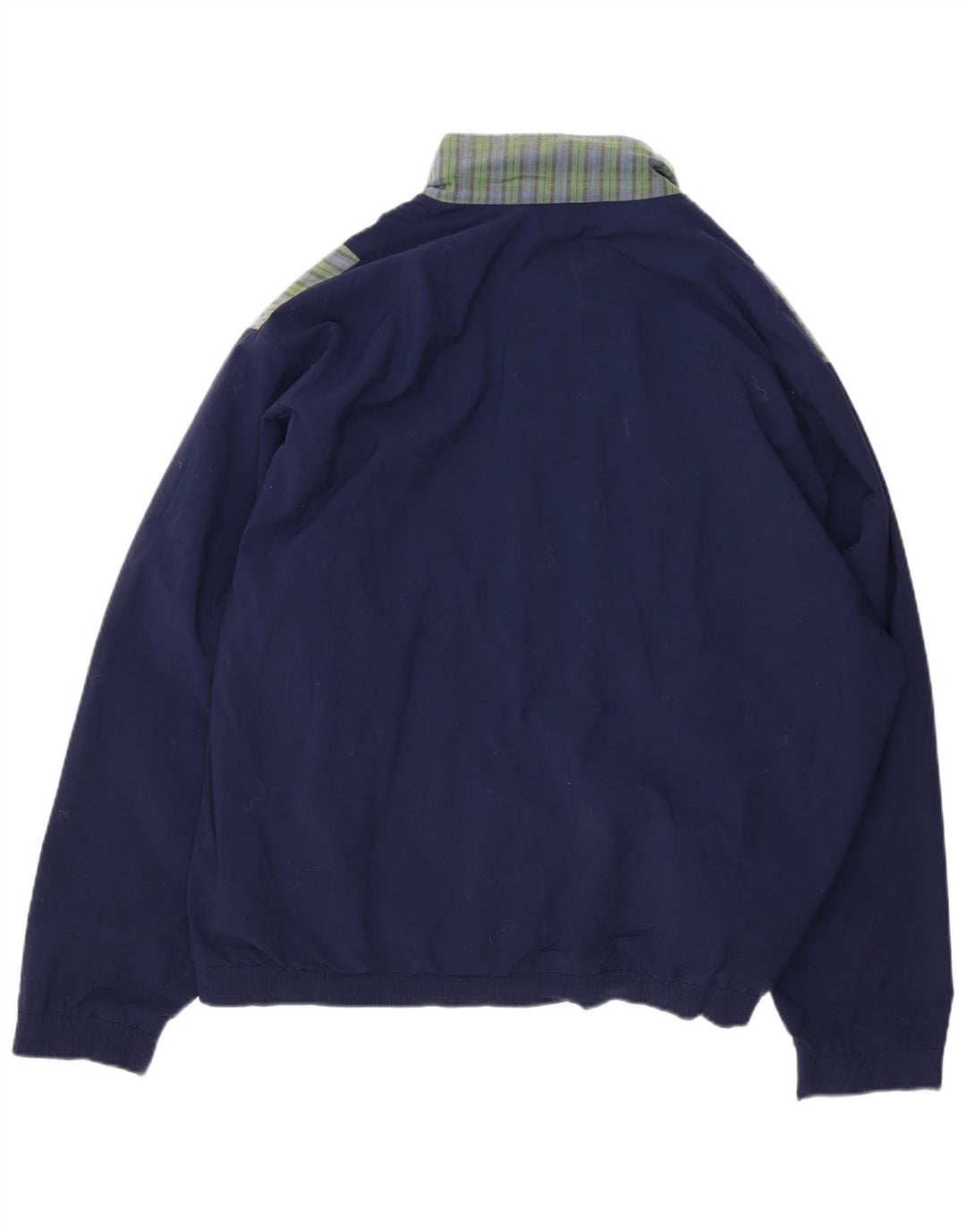 MARKS & SPENCER Herren Bomberjacke UK 40 Großes marineblau kariertes Polyamid