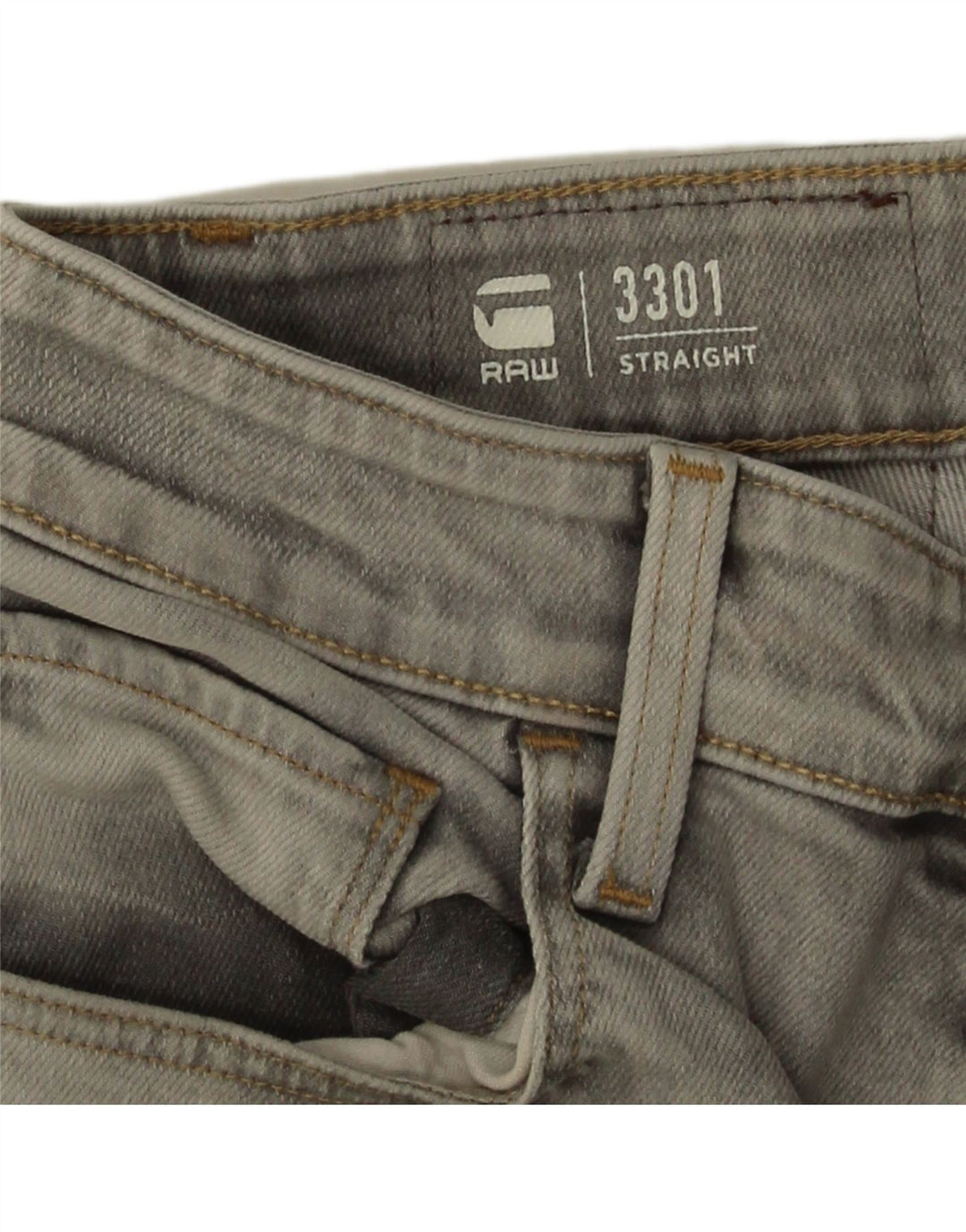 G-Star Herren 3301 Jeansshorts W32 Mittelgrau