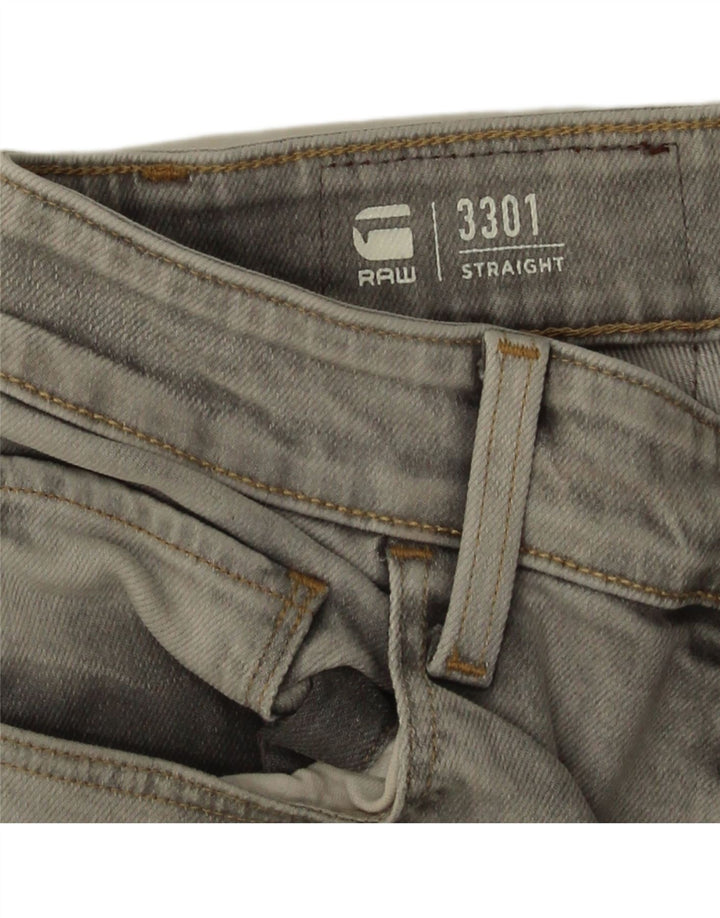 G-Star Herren 3301 Jeansshorts W32 Mittelgrau