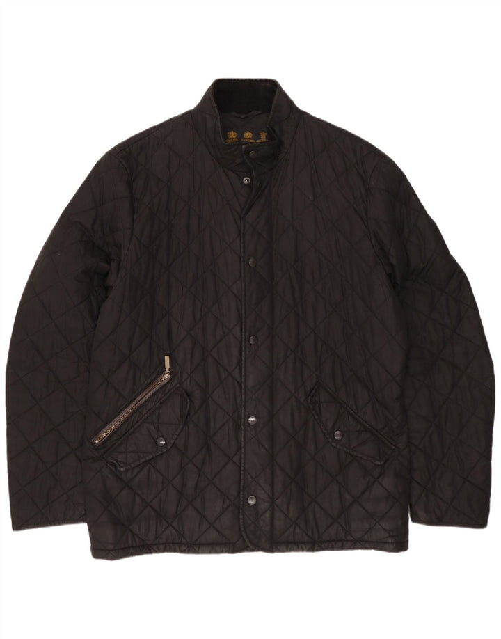 Barbour Herren Steppjacke UK 40 Large Schwarz