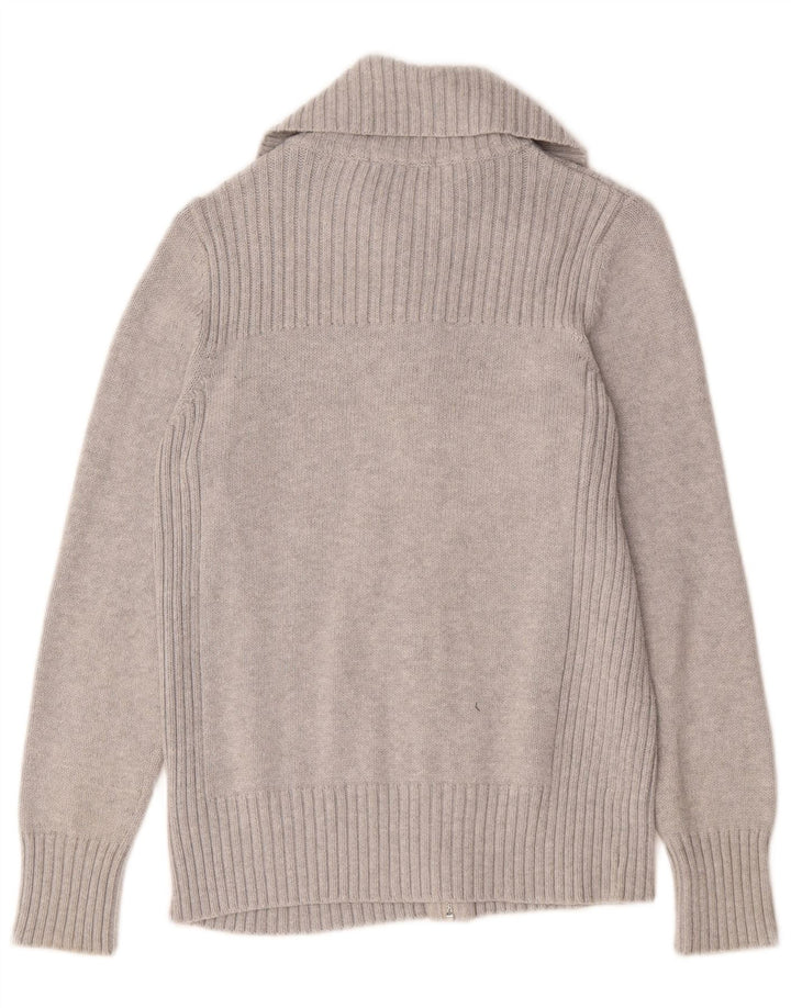 Marks & Spencer Damen-Cardigan-Pullover UK 14 Große graue Baumwolle