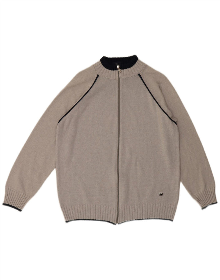 Ellesse Herren-Cardigan-Pullover XL aus grauer Baumwolle