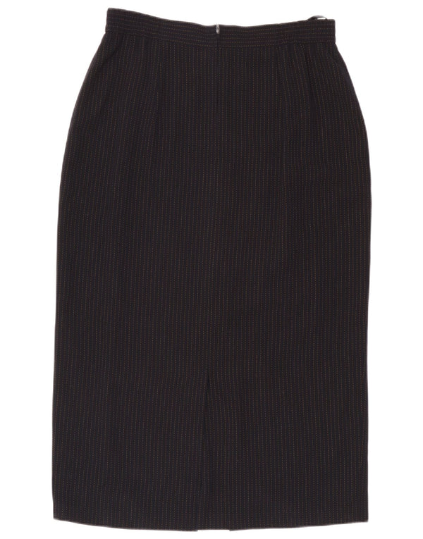 SAMOON Damen-Bleistiftrock mit hoher Taille, UK 18, XL, W34, Marineblau, Nadelstreifen