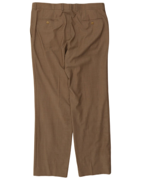 Hugo Boss Herren gerade Anzughose W36 L31 Braun