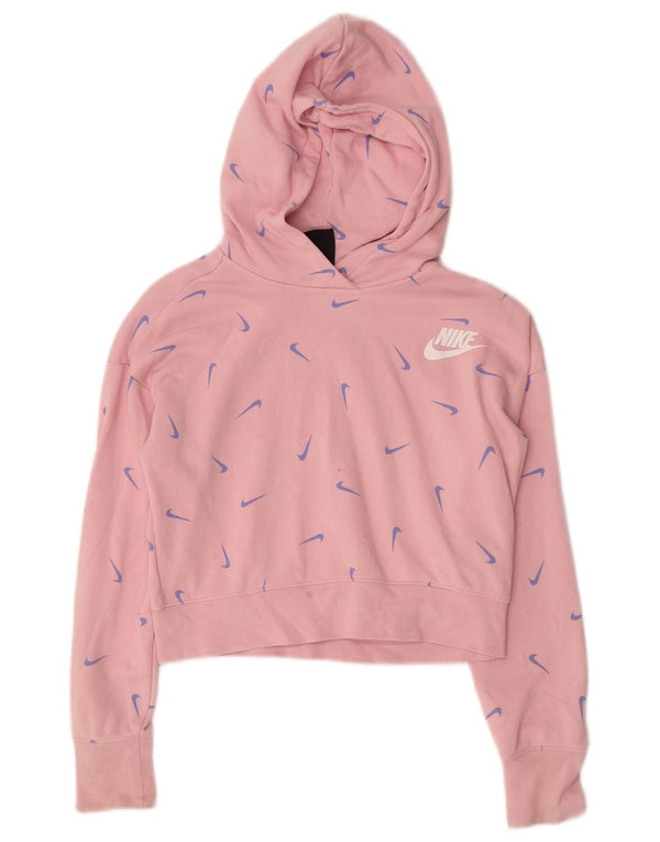 Nike Mädchen Crop Graphic Standard Fit Hoodie Pullover 12–13 Jahre Large Pink