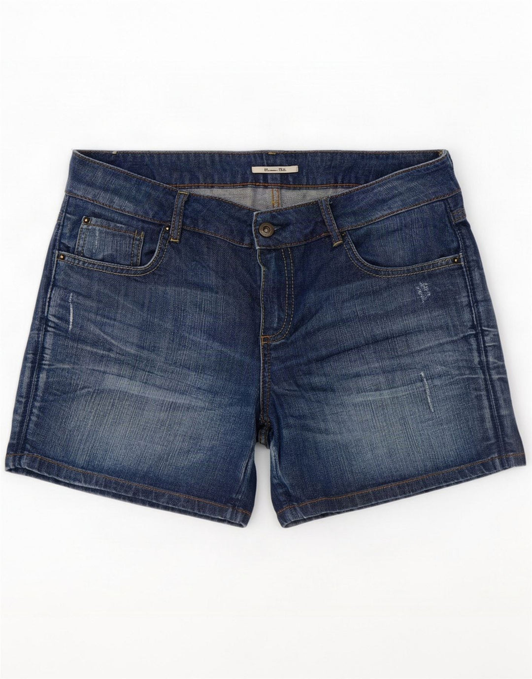Massimo Dutti Damen Jeansshorts EU 40 Medium W30 Blaue Baumwolle