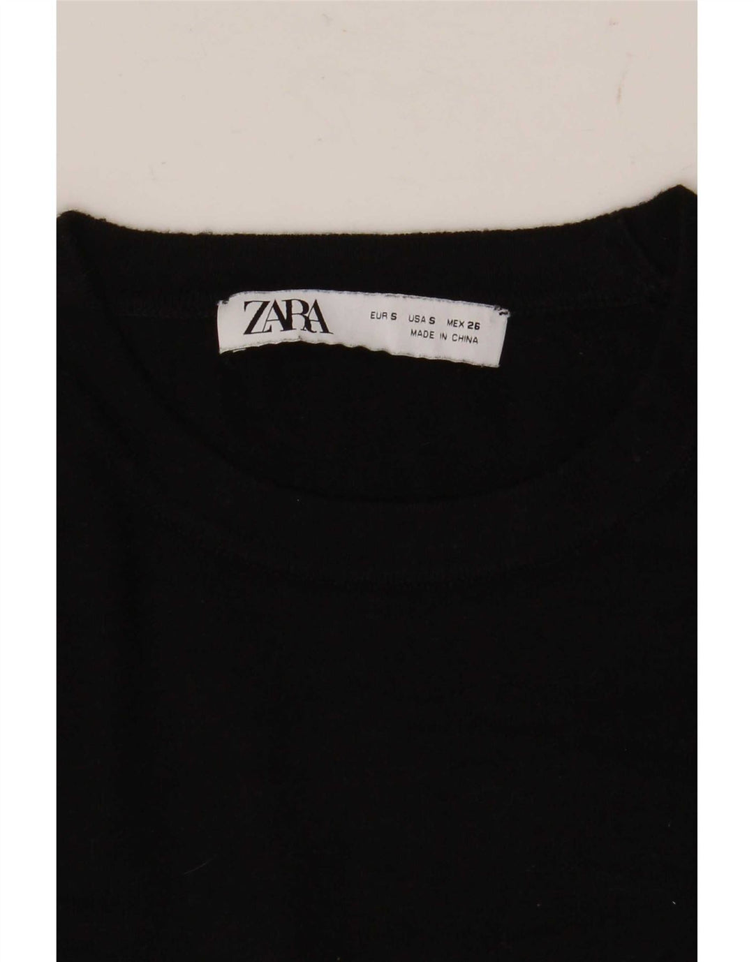 Zara Damen-Pullover mit Rundhalsausschnitt, Gr. 10, Größe S, Schwarz