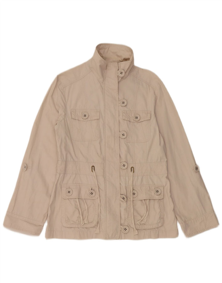 Marks & Spencer Damen Utility-Jacke UK 10 Small Beige Baumwolle