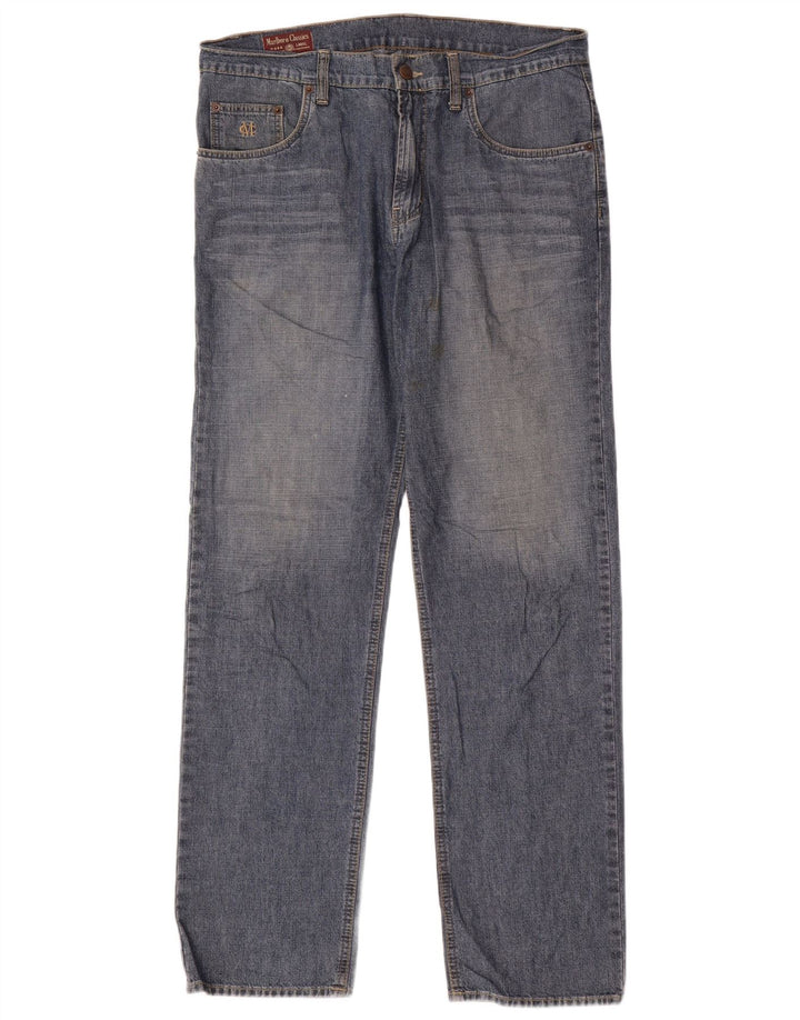 Marlboro Classics Herren Straight Jeans W33 L32 Blaue Baumwolle